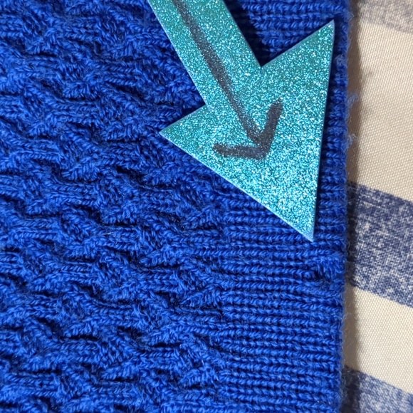 Pendleton 100% Merino Wool Short Sleeve Sweater Size Large Crew Neck Blue Top - Picture 9 of 9